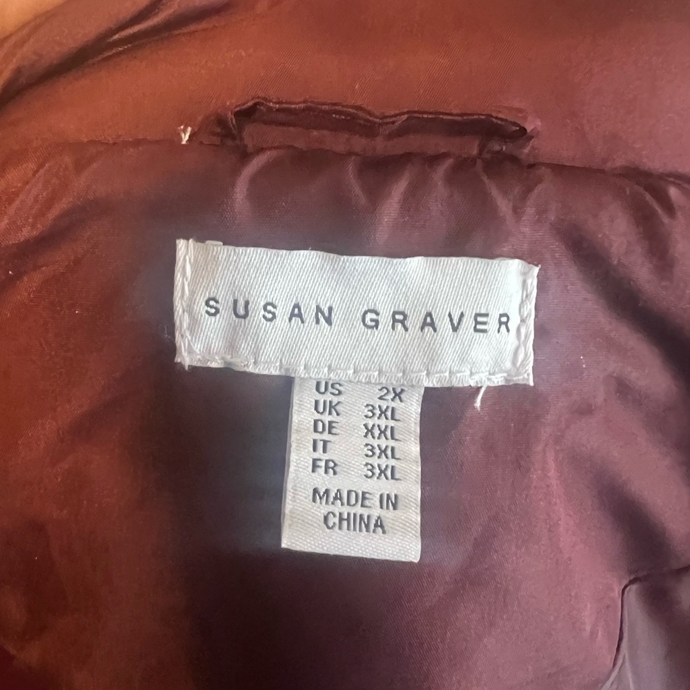 Susan Graver Plus Size Puffy Jacket Coat - Picture 10 of 10